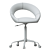 Luxurious Velvet Task Chair 3D model small image 5