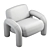 BUBO Armchair: Exceptional Comfort & Style 3D model small image 5