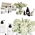 Hydrangea Bathroom Decor Set 3D model small image 1