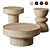 Benno Mango Wood Side Tables 3D model small image 1