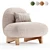 Elvit Cozy Ivory Armchair - 4 Colors 3D model small image 4