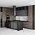 Customizable Modern Kitchen Design 3D model small image 2