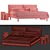 Modern Meridiani Oliver Bed 3D Model 3D model small image 3