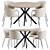 Modern Dining Set Furniture Ensemble 3D model small image 1