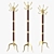 Luxury Gold Coat Hanger Stand 3D model small image 4