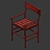 Contemporary Warton Chair by Charles Zana 3D model small image 3