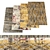 Modern Jute Rugs Bundle - Textured Set 3D model small image 1