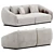 Modern Chic Montholon Sofa Design 3D model small image 2