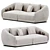 Modern Chic Montholon Sofa Design 3D model small image 3