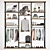 Modern Wardrobe Display Unit 3D model small image 1