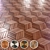 Wooden Parquet Tile Collection 4K 3D model small image 1