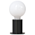 Sleek BLACK Faro Barcelona Lamp 3D model small image 1