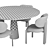 Modern Enne Dining Set Furniture 3D model small image 6