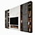 Modern TV Wall Mount Stand 3D model small image 3