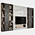 Modern TV Wall Mount Stand 3D model small image 4