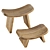 Yoga Stools Set Fuyuka La Redoute 3D model small image 2