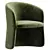 Elegant Fabric Easy Chair Design 3D model small image 2