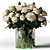 Glass Vase Roses Bouquet 3D model small image 5