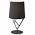 Modern Steel Table Lamp with Textile Shade 3D model small image 4