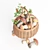 Organic Mushroom Basket Sculpture 3D model small image 2