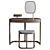 Elegant Porada Dressing Table Set 3D model small image 2