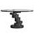 Elegant Oval Stone Console Table 3D model small image 5