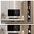 Sleek TV Wall Unit Set 3D model small image 1