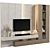 Sleek TV Wall Unit Set 3D model small image 2