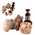 Handcrafted North African Vases 3D model small image 1