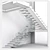 Modern Staircase 3D Model Kit 3D model small image 6