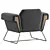 Modern Sled Base Armchair Design 3D model small image 4