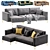 Modern Corner Sofa Kona 2013 3D model small image 1