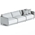 Elysian TR054 Sofa by Praddy 3D model small image 3