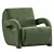 Sleek Leo Accent Chair Grayson 3D model small image 2