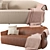 Butterfly Design 3-Seater Sofa 3D model small image 2