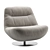 Italian Style Swivel Lounge Chair 3D model small image 5