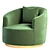 Luxurious Sosa Armchair in Velvet 3D model small image 1