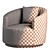 Luxurious Sosa Armchair in Velvet 3D model small image 4