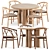 Modern Dining Set: Valerie Chair & Islets Table 3D model small image 1