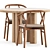 Modern Dining Set: Valerie Chair & Islets Table 3D model small image 2