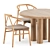 Modern Dining Set: Valerie Chair & Islets Table 3D model small image 3