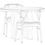 Modern Dining Set: Valerie Chair & Islets Table 3D model small image 5