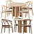 Modern Dining Set: Valerie Chair & Islets Table 3D model small image 6