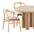 Modern Dining Set: Valerie Chair & Islets Table 3D model small image 8