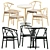 Chic Modern Dining Set by Miniforms 3D model small image 6