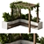 Modern Pergola & Lush Plant 3D model small image 1