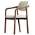 Elegant Beige Dining Chair 3D model small image 2