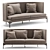 Modern Minimalist Living Divani Clan Sofa 3D model small image 1