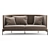 Modern Minimalist Living Divani Clan Sofa 3D model small image 2