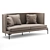 Modern Minimalist Living Divani Clan Sofa 3D model small image 3